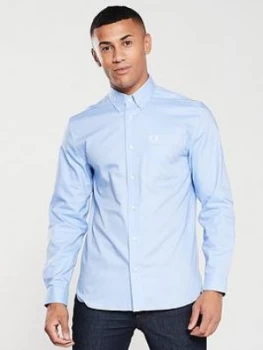 Image of Fred Perry Oxford Shirt - Light Smoke, Light Smoke, Size S, Men