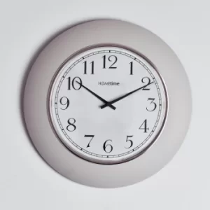 Image of HOMETIME Matt White Wall Clock 30cm
