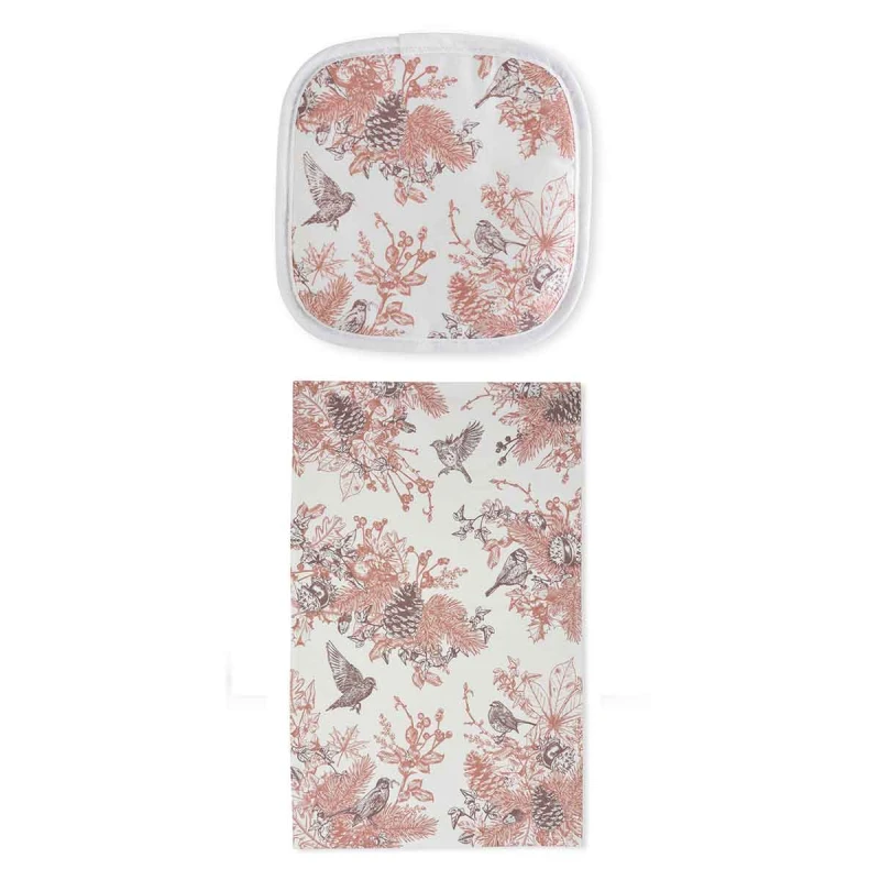 Image of VICTORIA EggS Autumn Garden Pot Grab & Tea Towel Multi unisex