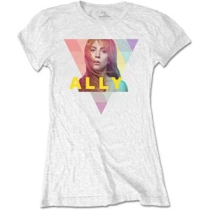 Image of A Star Is Born - Ally Geo-Triangle Womens Medium T-Shirt - White