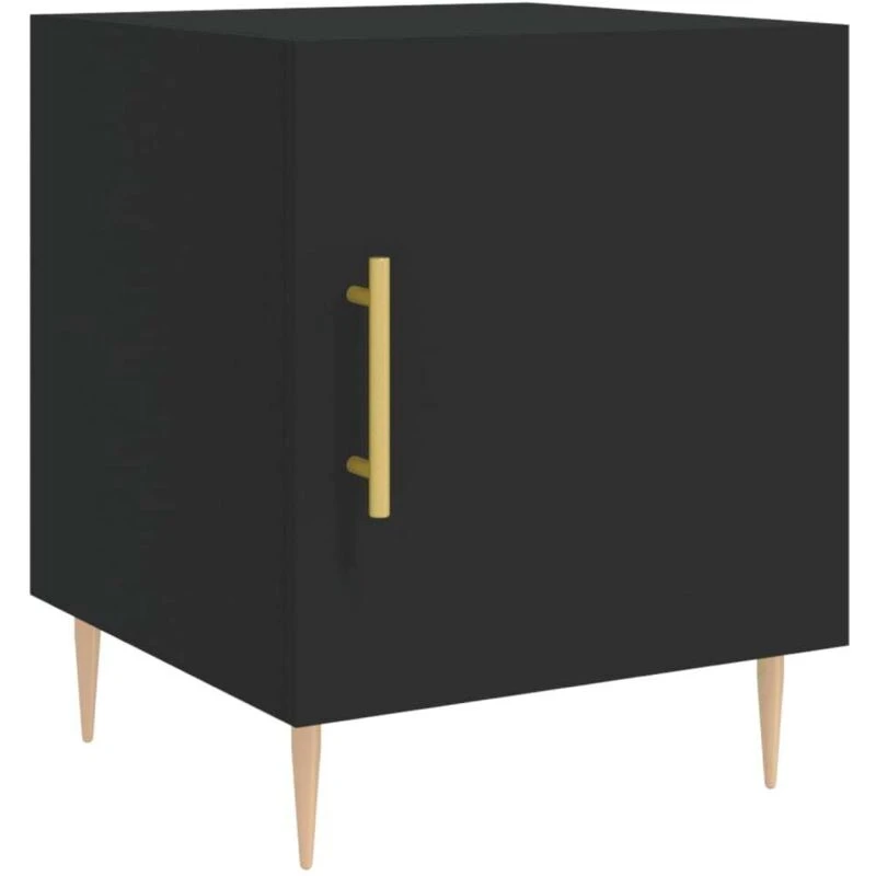Image of VIDAXL Bedside Cabinet Black 40x40x50cm Engineered Wood Vidaxl 8720845911133