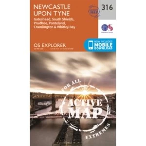 Image of Newcastle Upon Tyne by Ordnance Survey (Sheet map/Active map, folded, 2015)