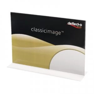 Image of Deflecto Announce Stand Up Sign Holder A4 Lndscpe DF47701