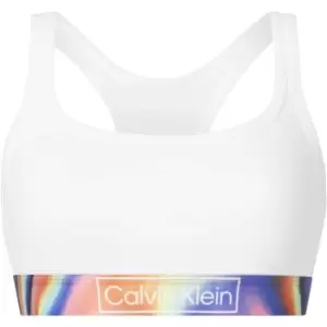 Image of Calvin Klein Unlined Pride Bralette - White