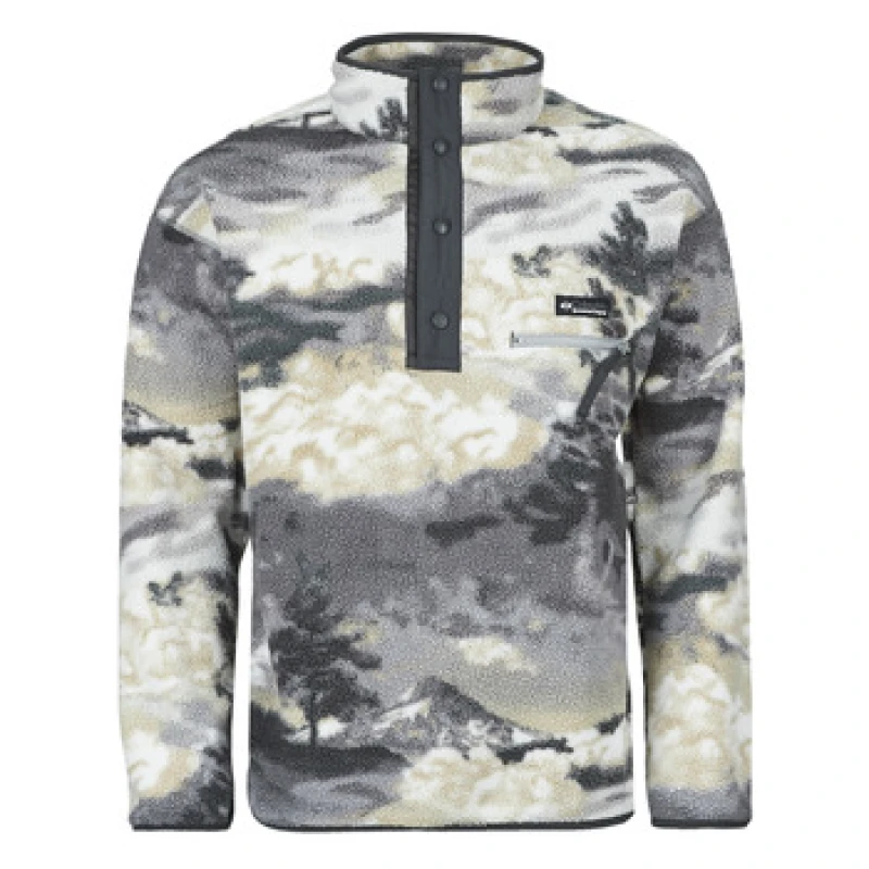 Image of Columbia HELVETIA II PRINTED HALF SNAP FLEECE mens Fleece jacket in Grey