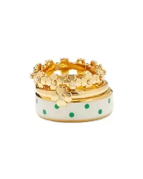 Image of kate spade new york Heritage Spade Flower Stacked Ring Set