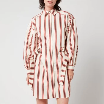 Image of Ted Baker Womens Kaate Midi Shirt Dress With Waist Tie - Nude - UK 12