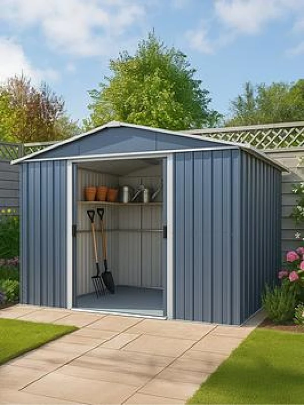 Image of 10' x 10' Yardmaster Castleton Anthracite Metal Shed (3.03m x 2.98m)