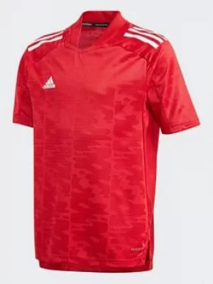 Image of Boys, adidas Condivo 21 Primeblue Jersey, Navy/White, Size 7-8 Years