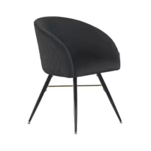Image of Vittorio Lux Dining Chair - Midnight Black - Single Chair