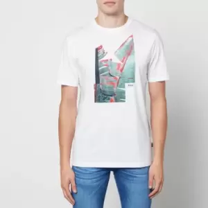 Image of BOSS Casual Teecollage Cotton-Jersey T-Shirt - M