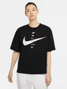 Image of Nike Nsw Swoosh T-Shirt - Black