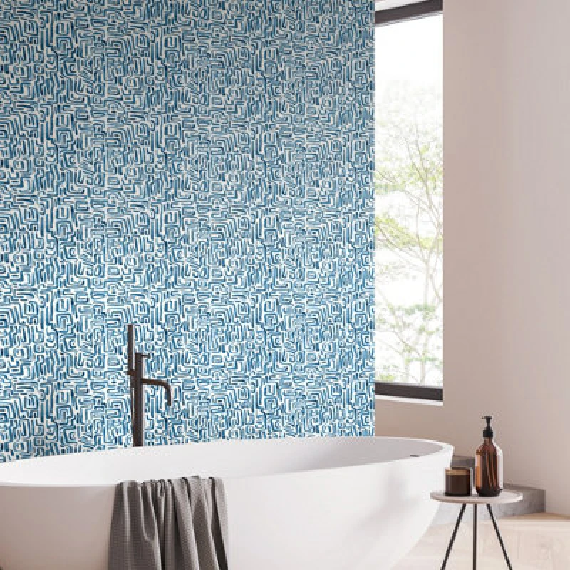 Image of Hoopla Walls Maze Squiggle - Ink 10M Wallpaper