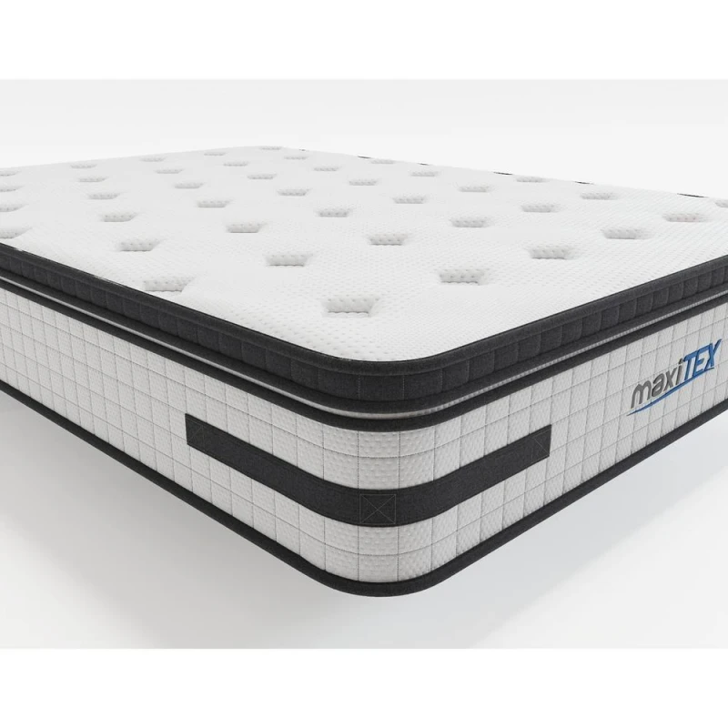 Image of Maxitex Hybrid 3000 Pocket Sprung Memory Mattress in White Size: Double White Unisex Double