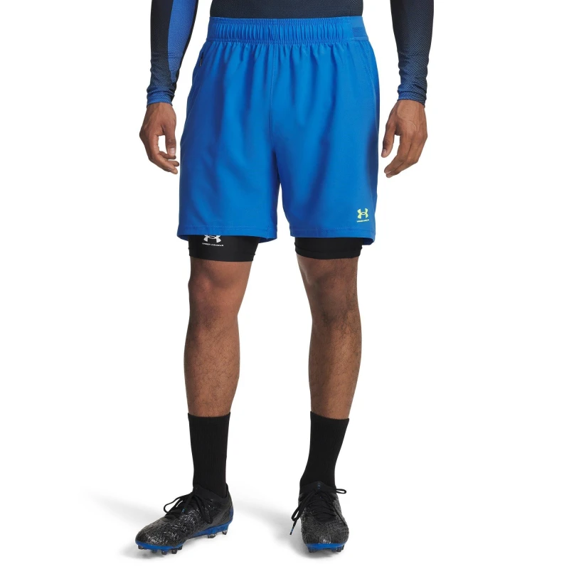 Image of Under Armour Challenger Pro Shorts Mens Blue/Yellow male M