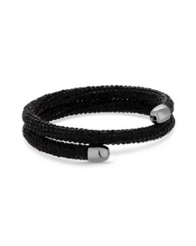 Image of Jon Richard Black Sparkle Wrap Bangle