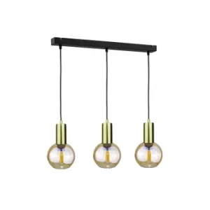 Image of Jantar Bar Pendant Ceiling Light Gold, 60cm, 3x E27