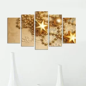 Image of 5PMDFNOEL-7 Multicolor Decorative MDF Painting (5 Pieces)