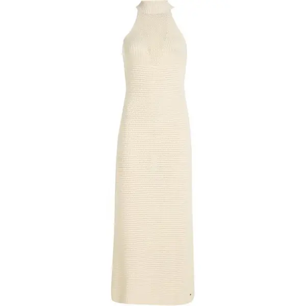 Image of Tommy Hilfiger Tommy Crochet Midi Ld43 Midi Dresses 8 (XS) Cream 68619369310