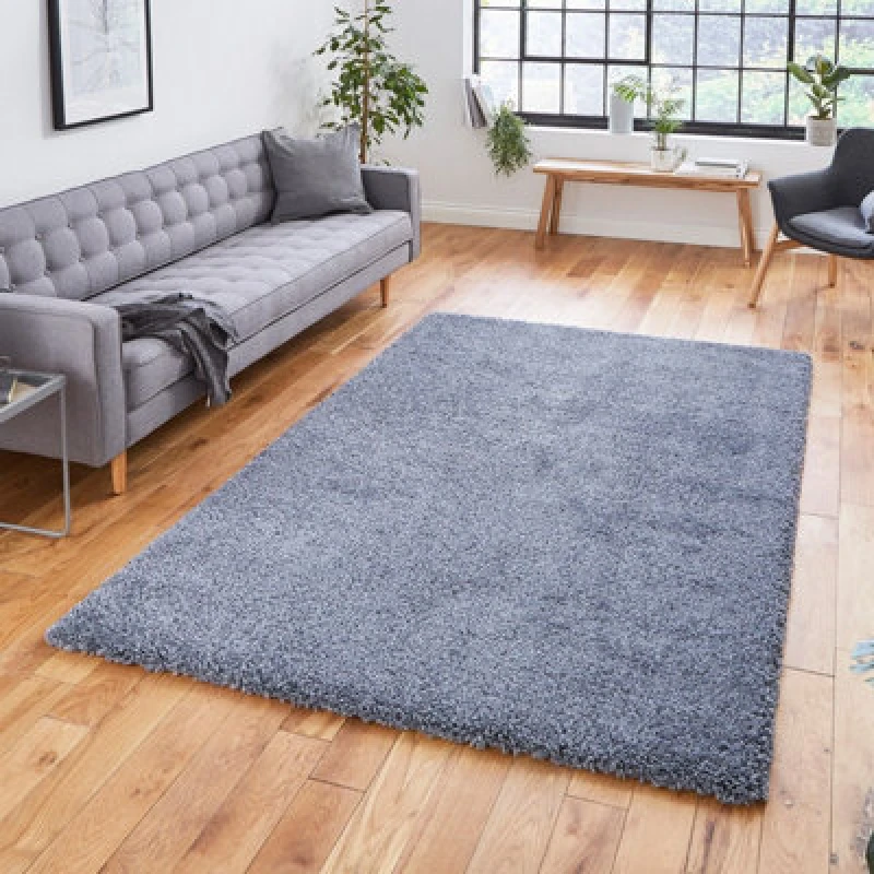 Image of (80x150cm) Sierra 9000 Shaggy Rugs in Slate Grey Dense Soft Polypropylene Mats