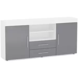 Image of Edgeware 2 Door 2 Drawer Sideboard White & Grey
