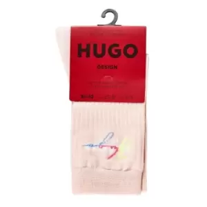 Image of Hugo Double Logo Socks - Pink