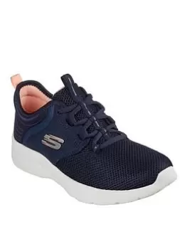 Image of Skechers Dynamight 2.0 Momentous Mesh Debossed Trim Trainers - Navy, Size 4, Women