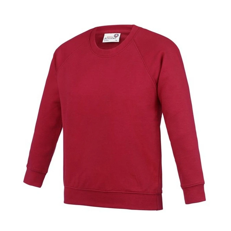 Image of AWDis Academy Raglan Sweatshirt in Red Size: XS Red Unisex XS