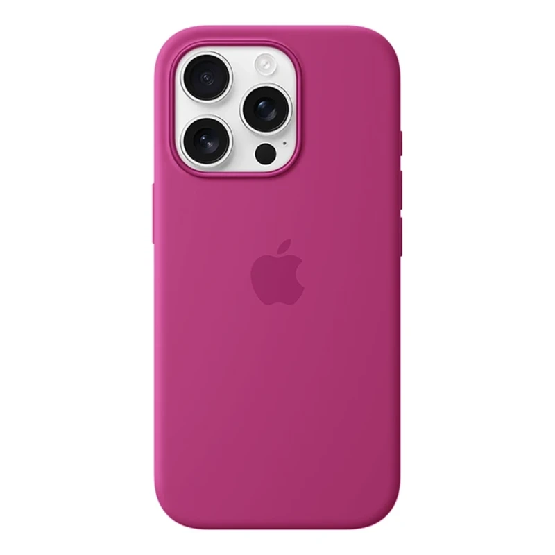 Image of Apple iPhone 16 Pro Silicone Case with MagSafe for iPhone 16 Pro - Fuchsia