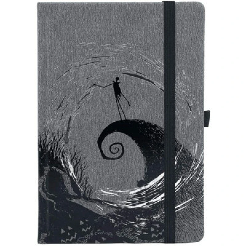Image of Nightmare Before Christmas Moonlight Madness A5 Notebook Grey
