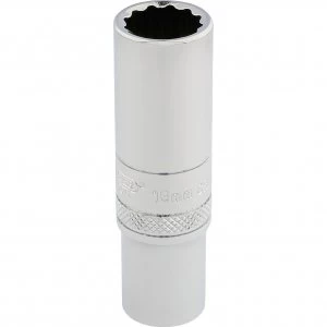 Image of Draper 3/8" Drive Polished Finish Hi-Torq Deep Bi Hexagon Socket Metric 3/8" 13mm