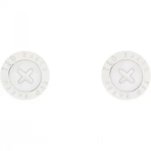 Image of Ted Baker Ladies Silver Plated Eisley Mini Button Earrings