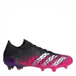 Image of adidas Predator Freak .1 Low FG Football Boots - Black/ShockPink