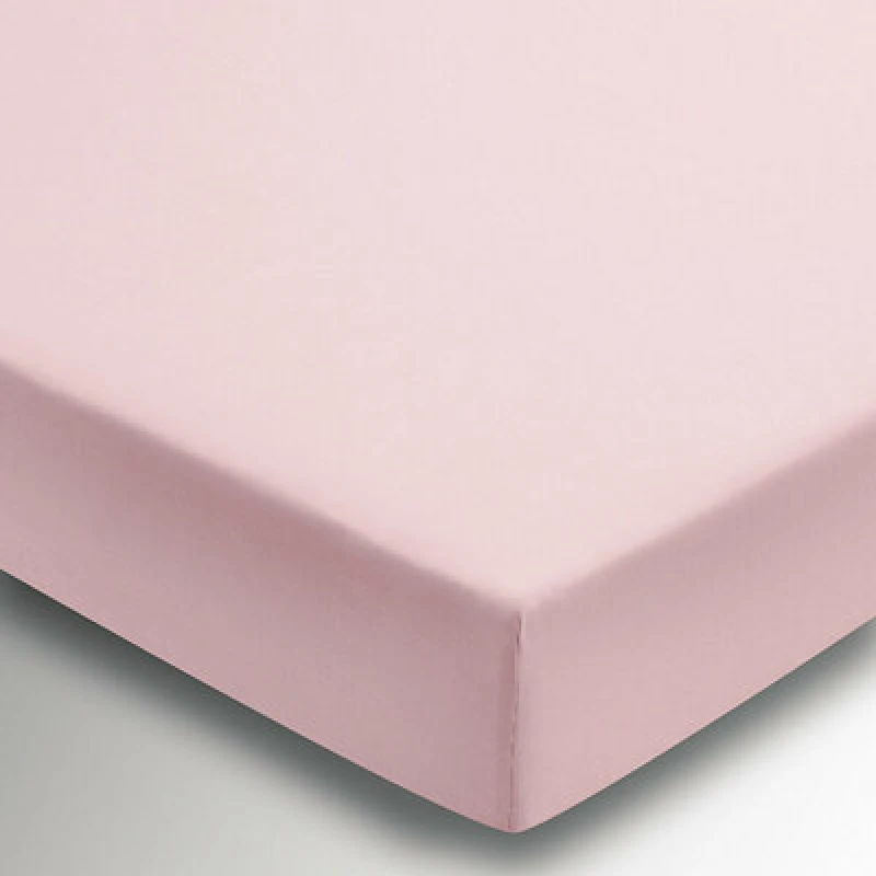 Image of Helena Springfield Helena Springfield 'Plain Dye' Polycotton Fitted Sheet in Light Pink Size: Super King Fitted Light Pink Super King Fitted Unisex
