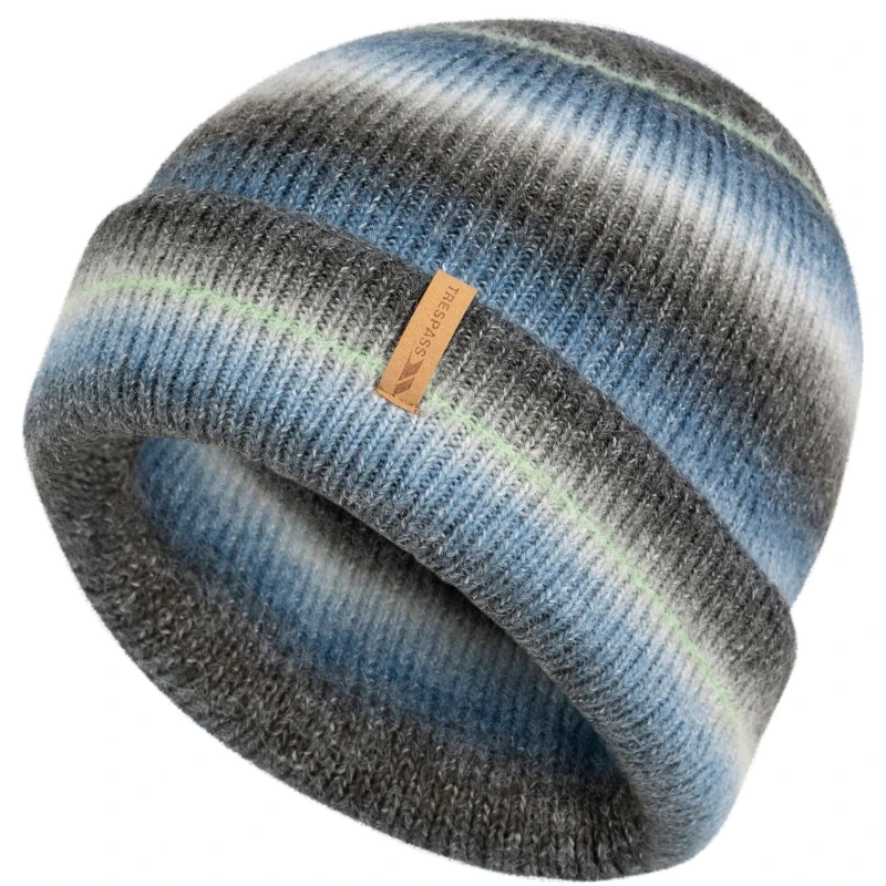 Image of Trespass Trespass Men Chevron Beanie in Blue Blue One Size Male 5063574823784