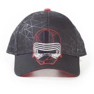Image of Star Wars - Kylo Ren Mask With Web Pattern Unisex Adjustable Cap - Black/Red