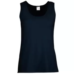 Image of Womens/Ladies Value Fitted Sleeveless Vest (Medium) (Midnight Blue)