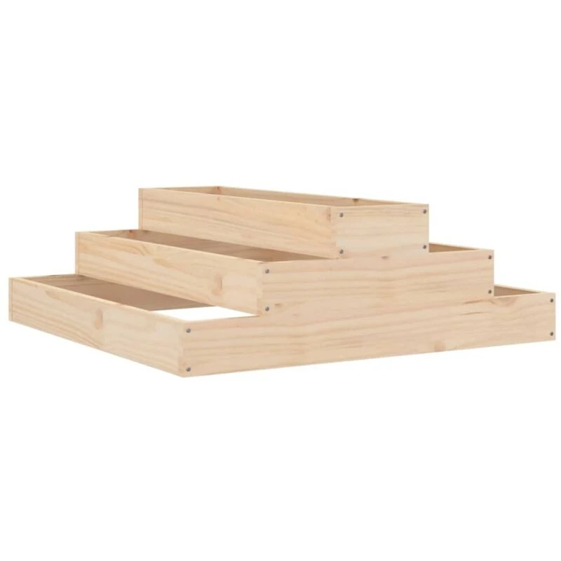Image of vidaXL Planter 80x80x27cm Solid Wood Pine, Brown 823892