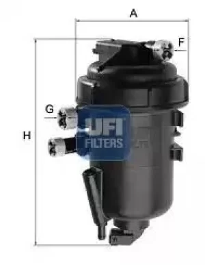 Image of 55.163.00 UFI Fuel Filter