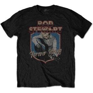 Image of Rod Stewart - Forever Crest Mens Medium T-Shirt - Black