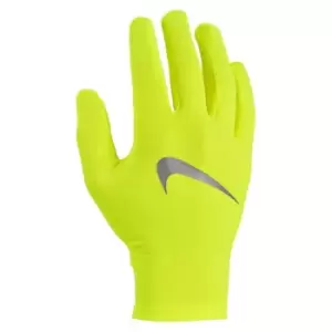 Image of Nike Miler Running Gloves - Yellow