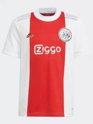 Image of adidas Ajax Amsterdam 21/22 Home Jersey, White/Red, Size 9-10 Years