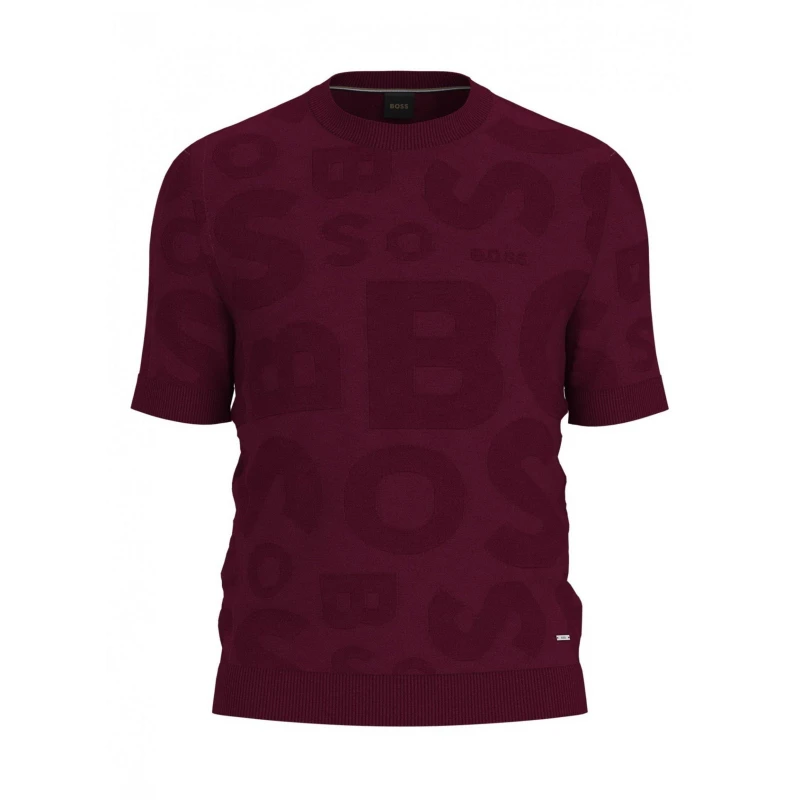 Image of Boss Mens T-Tartufo Slim Fit T-Shirt Dark Red male XL