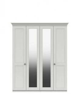 Image of Harris Part Assembled 4 Door Mirrored Wardrobe