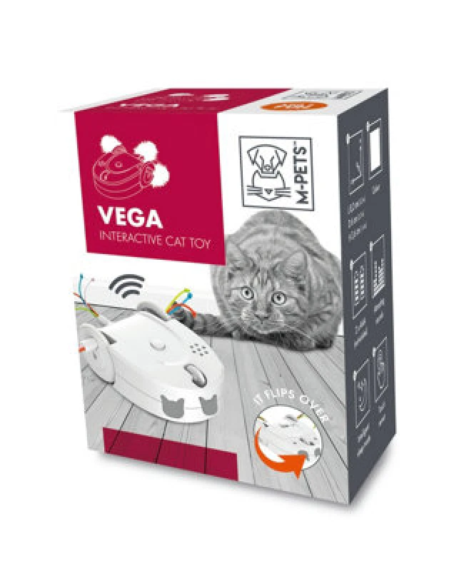 Image of M-Pets Vega Interactive Cat Toy - White