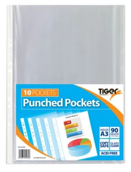 Image of Tiger A3 Punched Pockets Portrait PK10