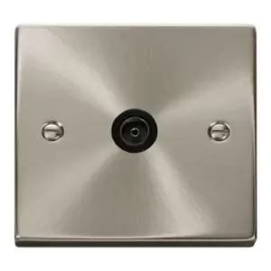 Image of Satin Chrome Single Coaxial Outlet - VPSC065BK - 216980