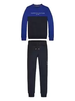 Image of Tommy Hilfiger Boys Essential Colorblock Set - Navy, Size Age: 8 Years