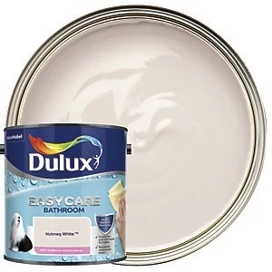 Image of Dulux Easycare Bathroom Nutmeg White Soft Sheen Emulsion Paint 2.5L
