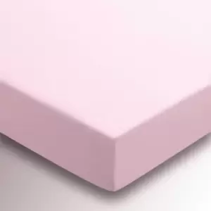 Image of Helena Springfield Brushed Cotton Single Fitted Sheet, Baby Pink